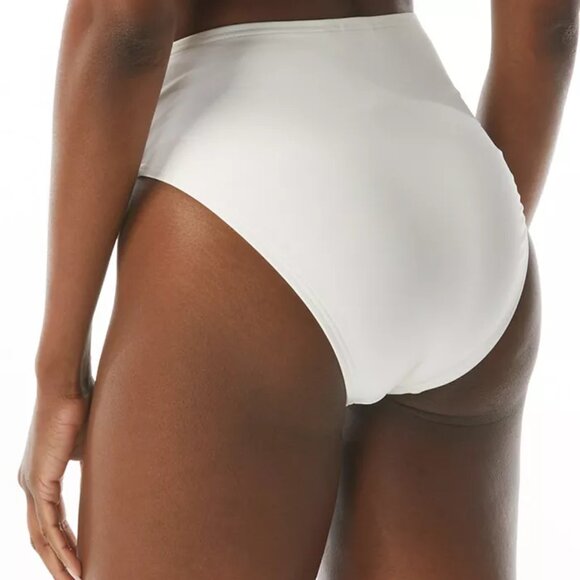 NWT Carmen Marc Valvo Womens High Waist Bikini White Size XS $60 12HL982 - Picture 2 of 2